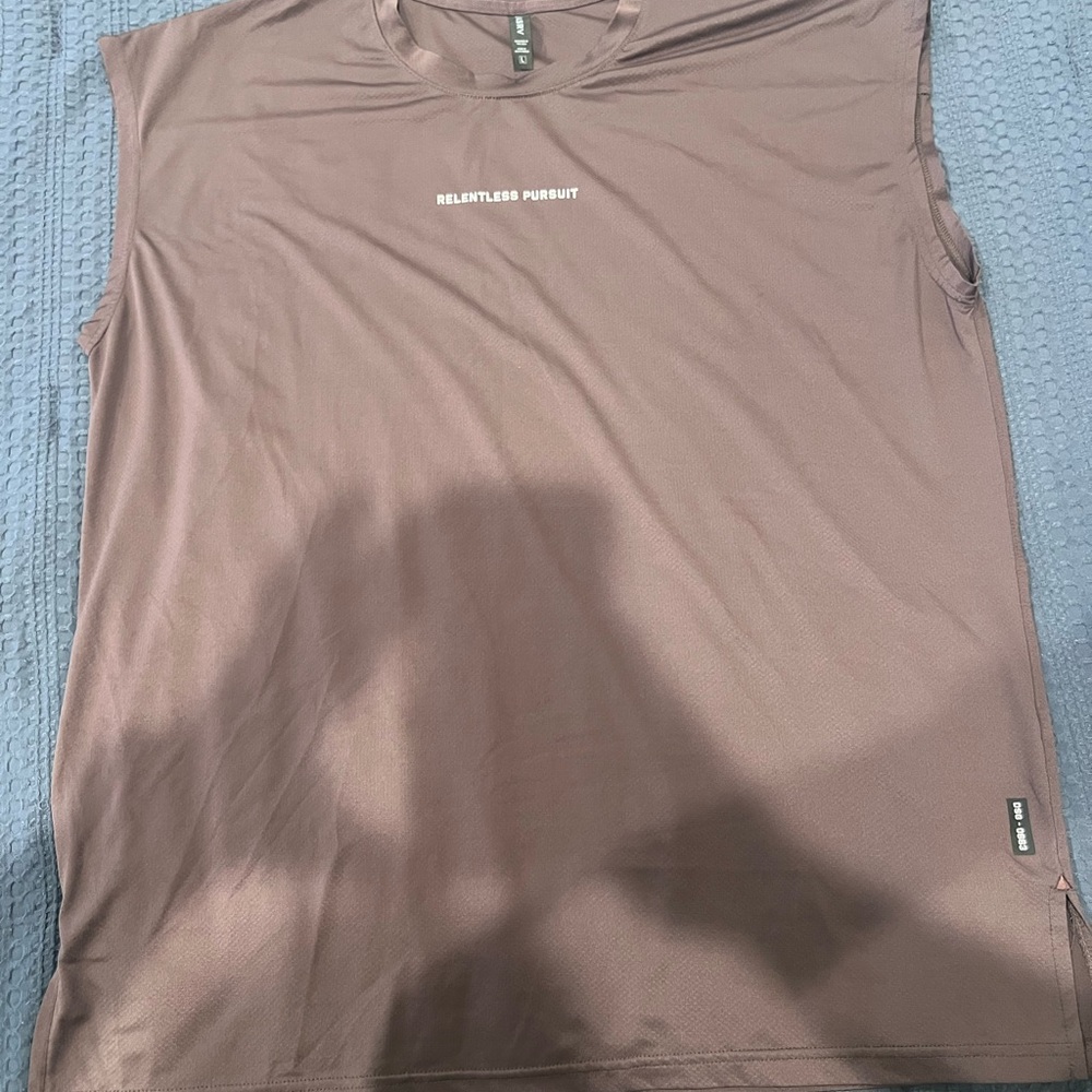 Masry Brown Graphic Sleeveless Top